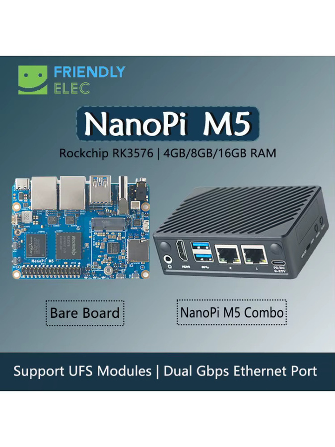 NanoPi M5 Open-Source Single Board Computer mit Rockchip RK3576 SoC, UFS 2.0 Modul, M.2 NVMe und WiFi Unterstützung - Bild 4