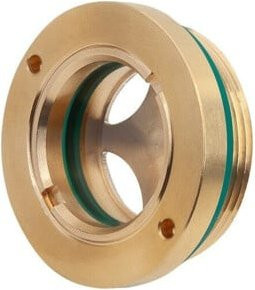 KIPP Ölschauglas rund M42 x 1,5 48mm Messing Sicherheitsglas in Gold - Bild 1