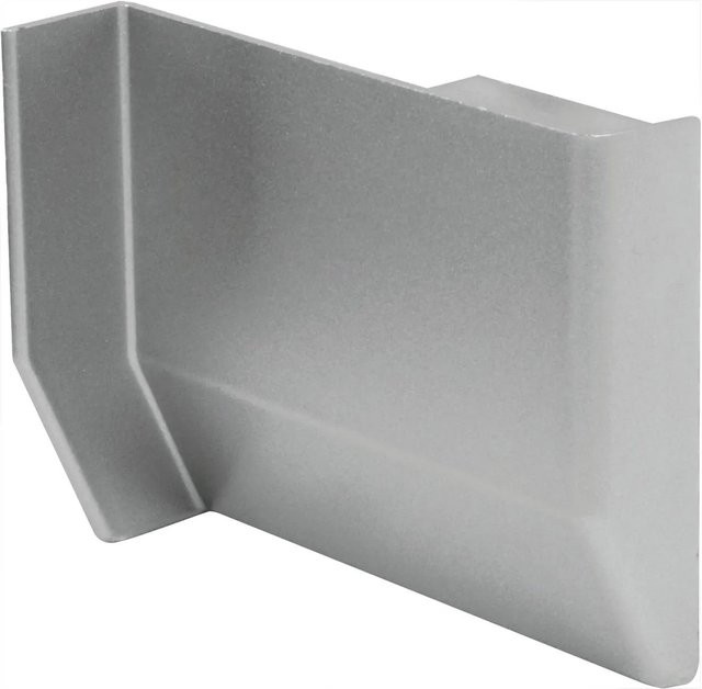 Camar Abdeckkappe für Schrankaufhänger 801 mit Lippe Rechts, Kunststoff, Vernickelt, Silber - Bild 1