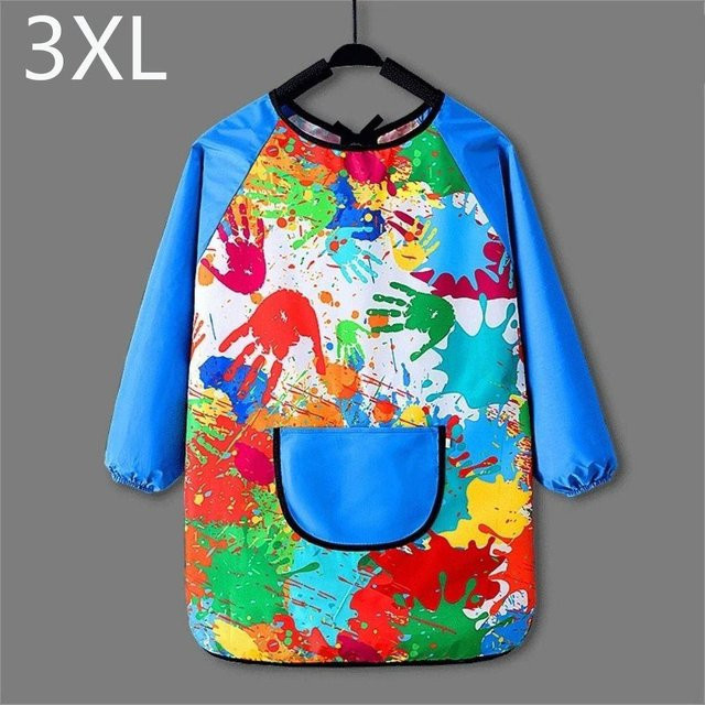 Wasserdichte Kinder-Malerschürze von Tonghong in Weiß, langärmelig, Größen 2-3XL - Bild 1
