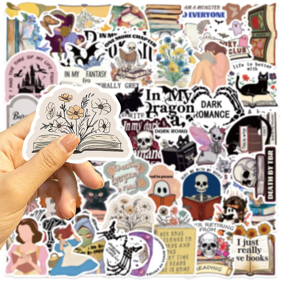 Disney Bookish Cartoon Ästhetische Aufkleber, Bunt / Mehrfarbig - Bild 3