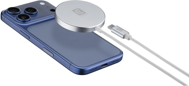 CellularLine MagSafe MAG PAD Qi2 Wireless Charger in Weiß mit USB-C Anschluss - Bild 1