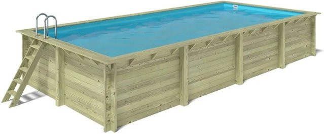 ALTANKA Holzpool Aqua rechteckig in Grün aus Kiefernholz und PVC, B: 850 cm, T: 435 cm, H: 145 cm - Bild 1