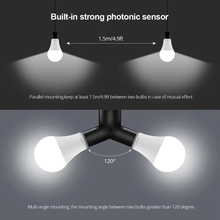 MALITAI LED-Glühbirne E27 mit Lichtsensor, 15 W, Weiß, Automatischer Dämmerungsschalter für Treppen, Flur und Wege - Bild 3
