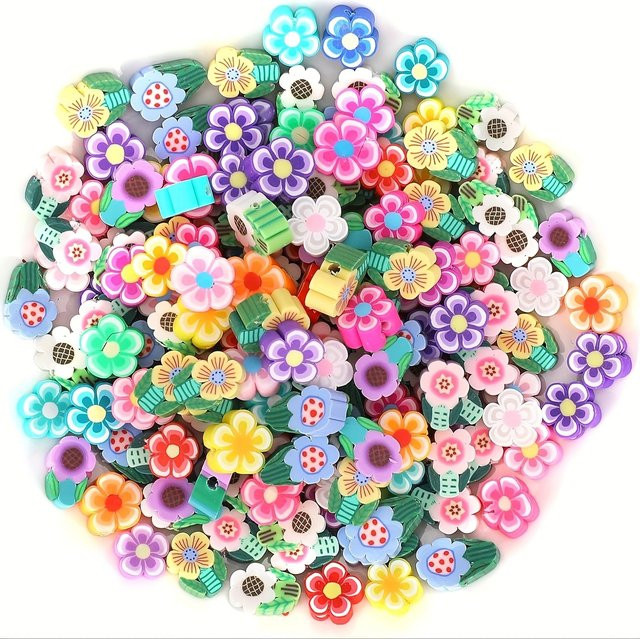 QYWCTZ Blumenperlen Keramik, 10 mm, gemischt - Bild 1
