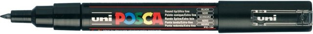 POSCA Marker PC-1MC Permanent Marker mit feiner Spitze in Schwarz (0,7-1mm) - Bild 1