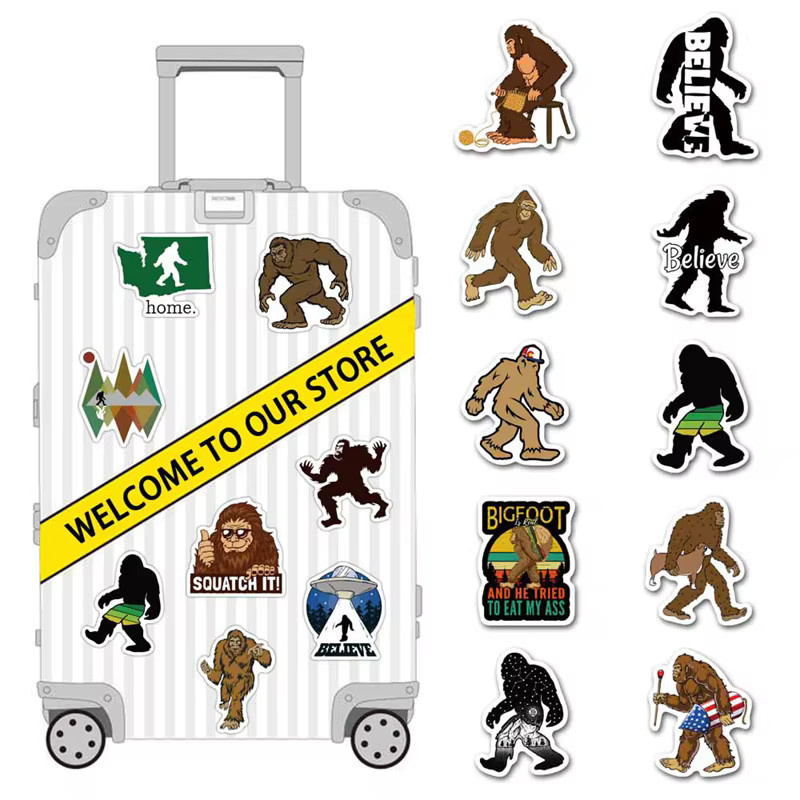 ZAGAN Bigfoot Natur Sasquatch Aufkleber-Set, 50-teiliges Set, Bunt / Mehrfarbig - Bild 2