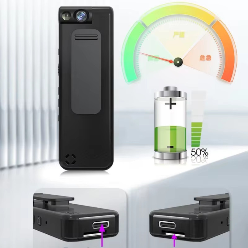 POVCAN Mini-Kamera 1080P 2K HD Tragbarer Digitaler Videorekorder mit Nachtsicht und 1,3 Zoll Display in Schwarz - Bild 3