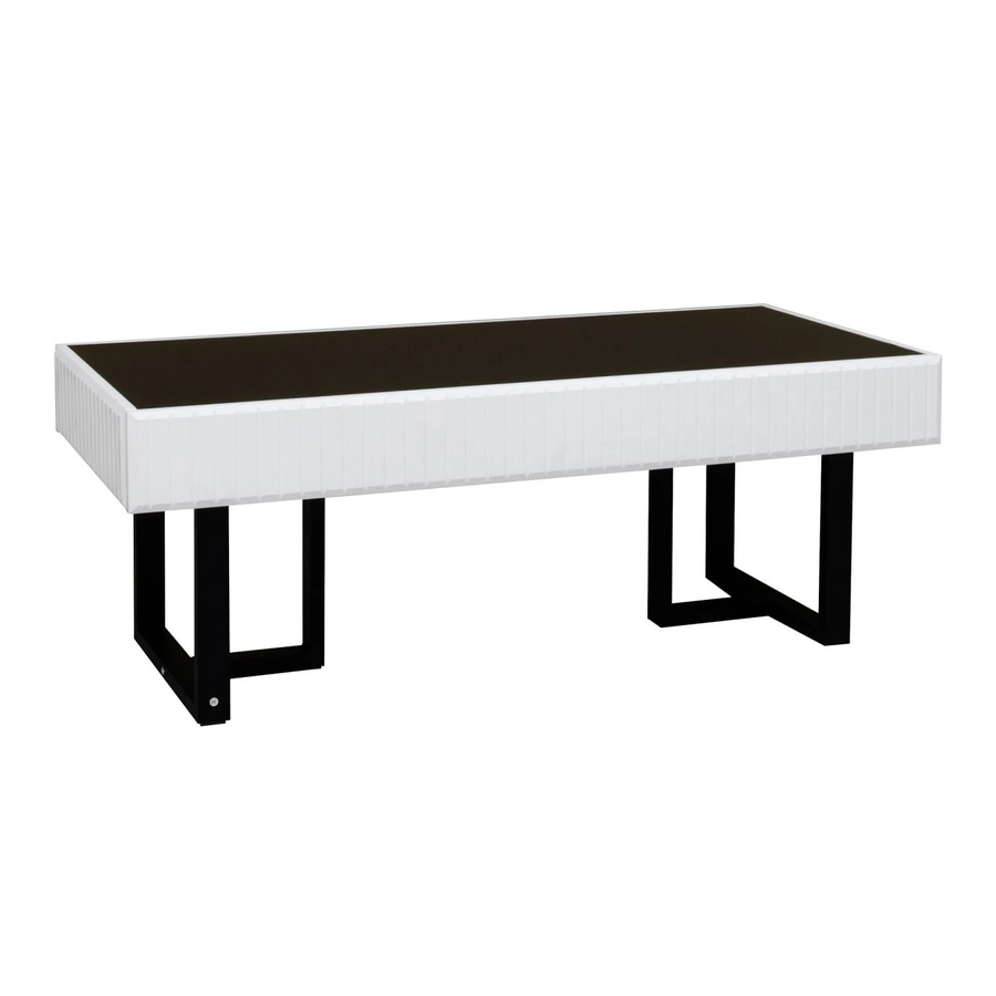 okwish Couchtisch Modern in Schwarz/Weiß mit Farbblock-Design, B/T/H: 110 x 50 x 41 cm - Bild 2
