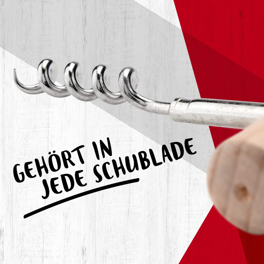 Fackelmann Korkenzieher Eco aus FSC-zertifizierter Buche, Braun, Höhe: 11 cm - Bild 2