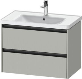 Duravit Waschtischunterschrank Ketho.2 in Betongrau Matt mit 2 Schubladen, wandhängend, B: 78,4 cm, T: 45,5 cm, H: 54,9 cm - Bild 1