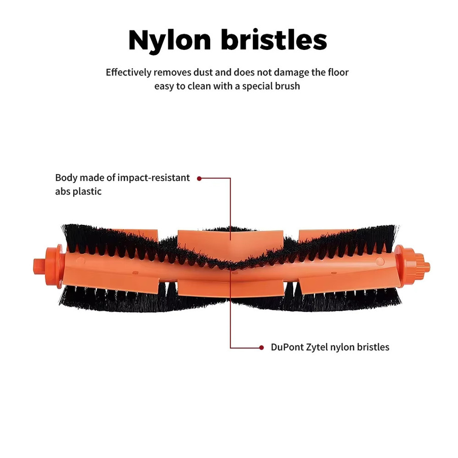Ninja Rollenbürstenteile in Orange für Xiaomi S12 S10 STYTJ02YM Mop 2S Pro P 3C und Viomi SE V2 V2PRO V3 Staubsaugerzubehör Hauptbürste - Bild 4