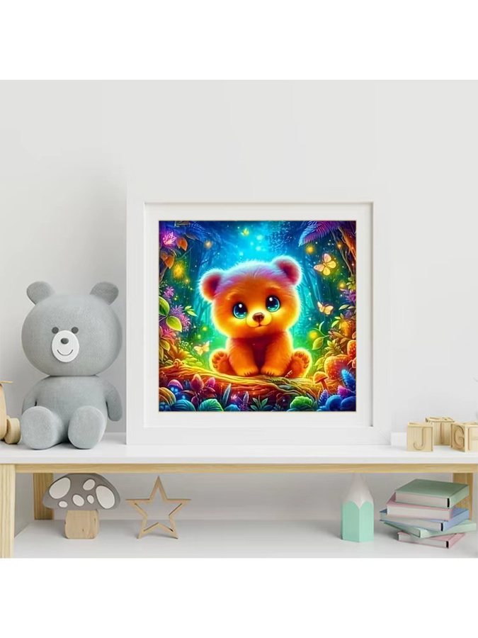 Momoart Diamant-Stickerei Bär DIY Malerei Cartoon Diamant-Mosaik, Multicolor, B/B/B: 20 x 20 x 20 cm - Bild 3