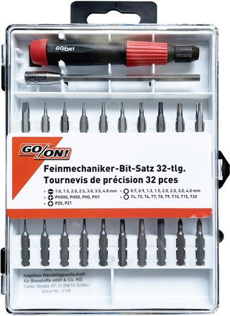 GO/ON! Schraubendrehersatz aus Kunststoff, bunt, Breite: 13,5 mm - Bild 1