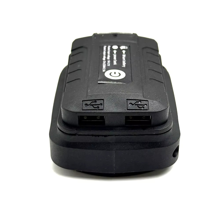 Makita Li-Ion Batterie Adapter mit Dual USB Ports und LED Arbeitslicht in Schwarz - Bild 2