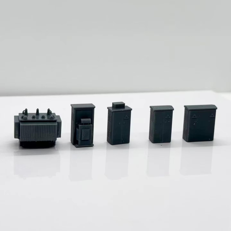 MRY-SFW Utility Pole Transformer Electric Tower Hochspannungs-Elektrokasten, 1:220 (Spur Z) - Bild 2