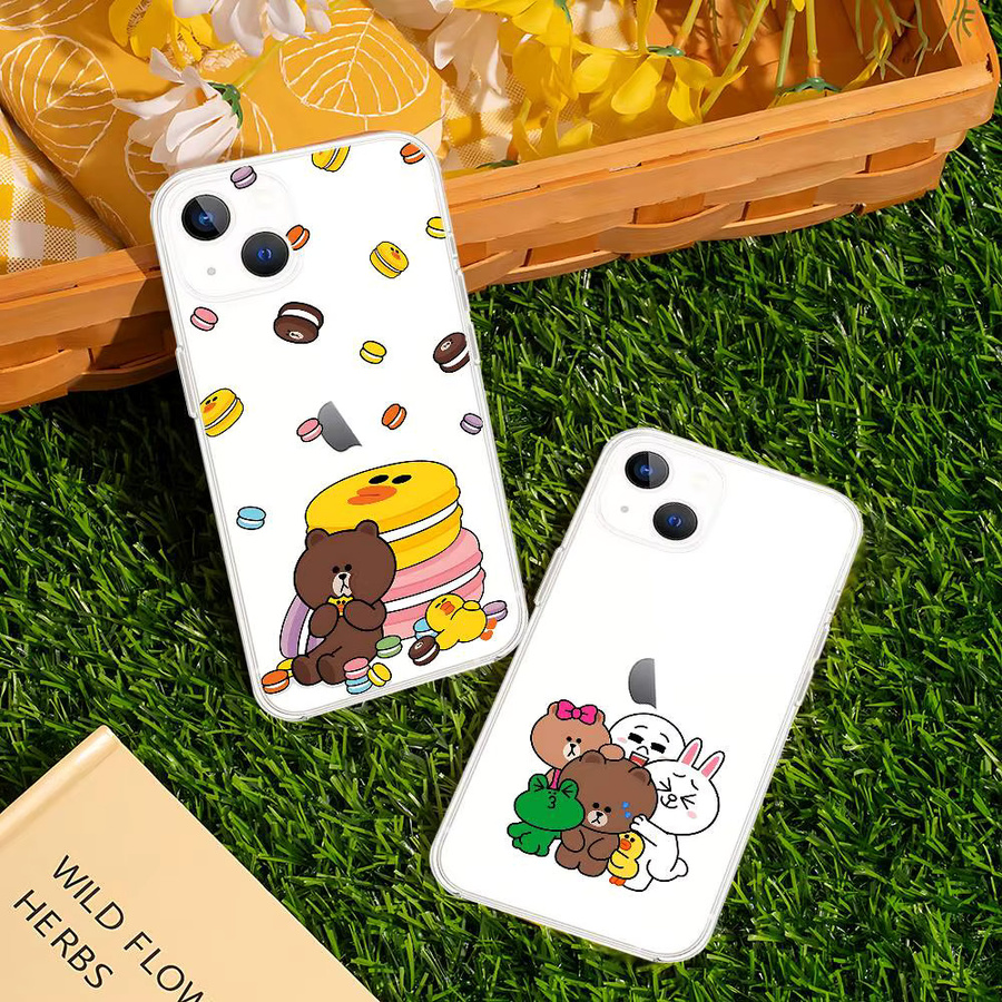 I-LineS Friends Niedrige Handyhülle für iPhone 11 bis 17 Pro Max Mini Plus, transparente und stoßfeste Hülle - Bild 3