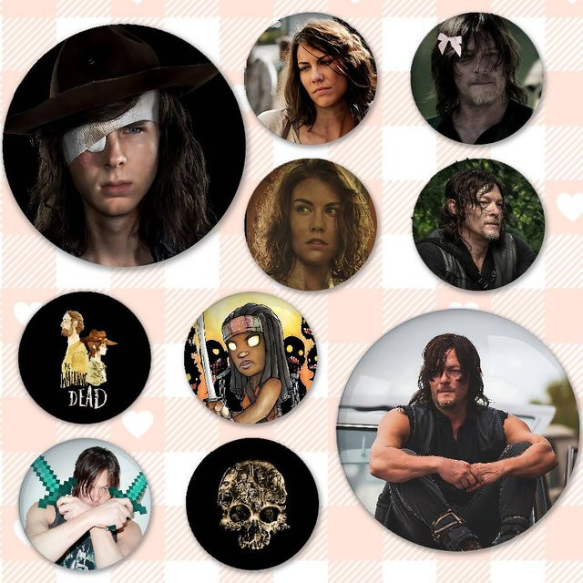 52TOYS The W-Walking D-Dead Abzeichen, Runde Brosche, Bunt / Mehrfarbig - Bild 1