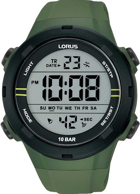Lorus Digitaluhr, Quarz, Kunststoff, Grau, 46 mm, Herren - Bild 1