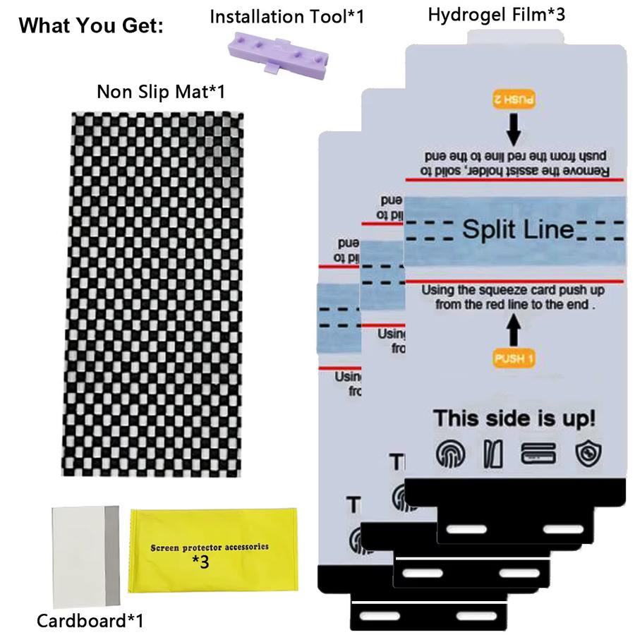 3er-Pack Selbstheilende Hydrogel-Displayschutzfolie für OnePlus 13, 13R, 12, 12R, 11, 11R, 10 Pro, Nord 4 ACE, 5 Pro, 3V, 2 in Transparent - Bild 2