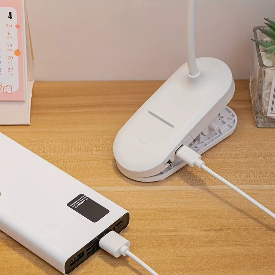 Leclstar Flexible LED-Schreibtischlampe in Weiß mit Dimmer und USB-Anschluss für Home Office und zum Lesen - Bild 3