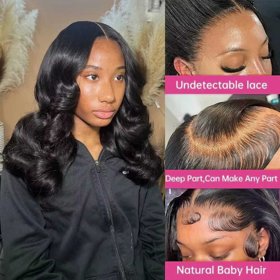 xbeauty Bob Perücke, Echthaar, Brasilianische Körperwelle, Damen - Bild 2