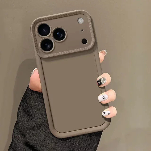 Stoßfeste Silikon-Handyhülle von szHAIyu für iPhone mit mattem Finish, verdicktem Kameraschutz und weicher TPU-Abdeckung in Grün oder Braun - Bild 1