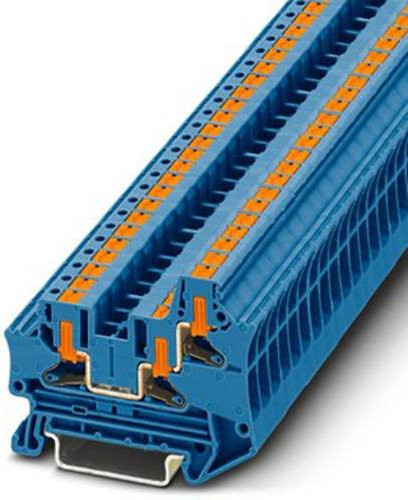 Phoenix Contact 1088732 Durchgangsreihenklemme Push-In-Klemme Blau 50 Stück - Bild 1