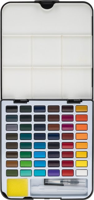 CRELANDO Aquarell-Farbkasten 51-teiliges Set - Bild 1