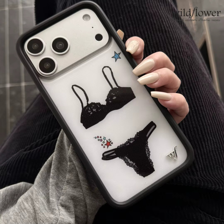 Wildflower Fashion Gabbriette Handyhülle für iPhone 12 bis 17 Pro Max Plus Air Lace Bra Stoßfeste Schutzhülle - Bild 2
