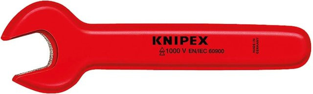Knipex Einmaulschlüssel aus Chrom-Vanadium in Rot, Schlüsselweite: 8 mm - Bild 1