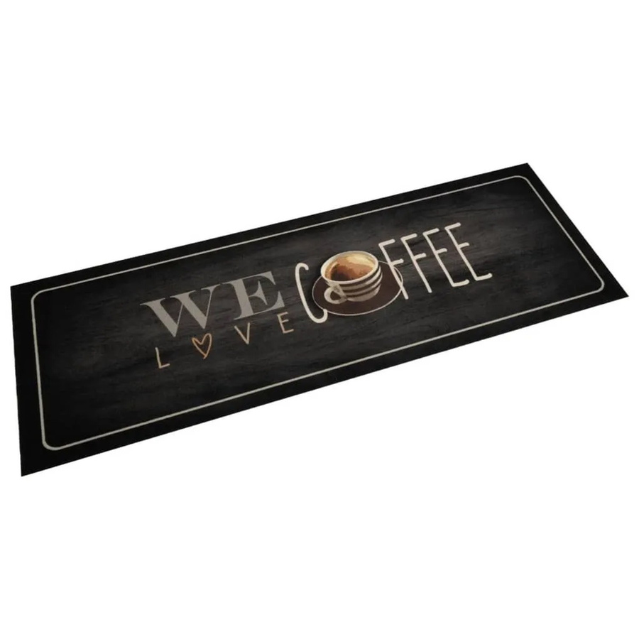 vidaXL Küchenteppich aus Samt in Kaffee Braun, Waschbar und Rutschfest, B/T: 60 x 180 cm - Bild 2