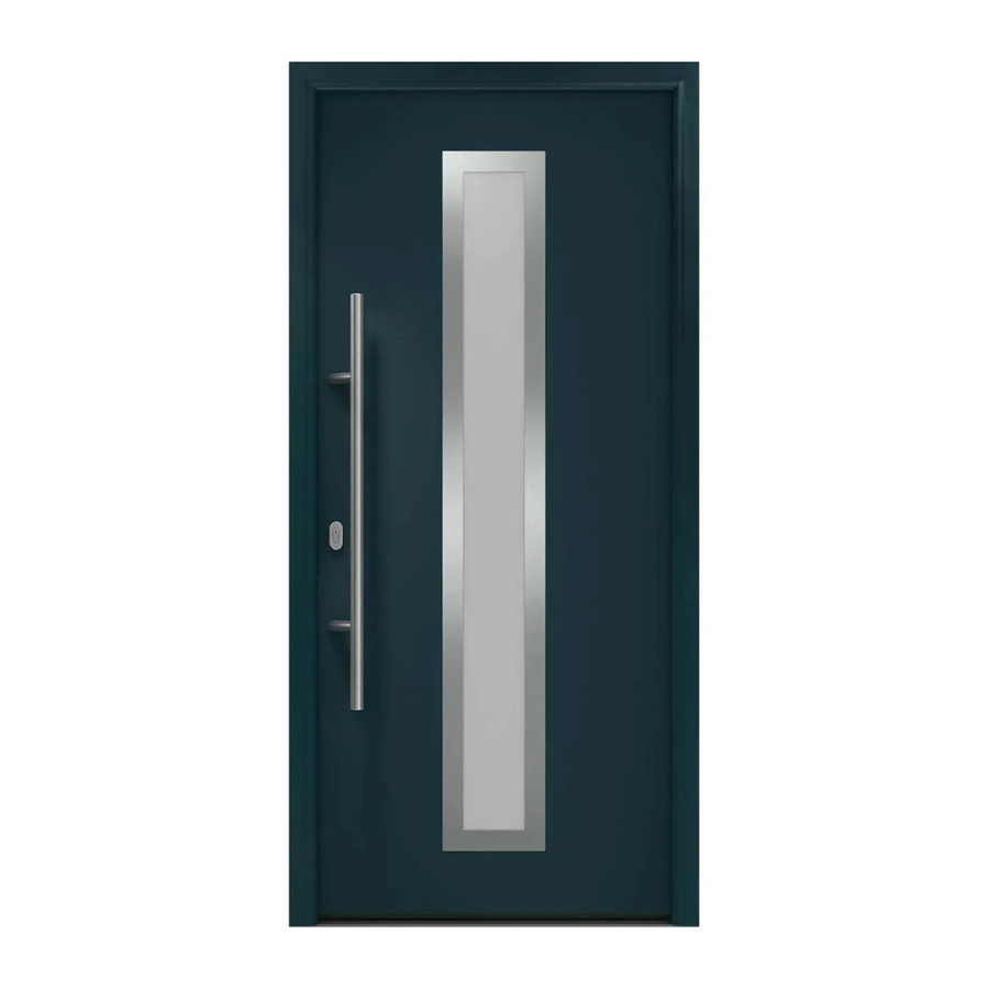 EcoStar Haustür Isopro IP 700S mit Glaseinsatz in Anthrazitgrau, B: 110 cm, H: 210 cm, DIN Links - Bild 2