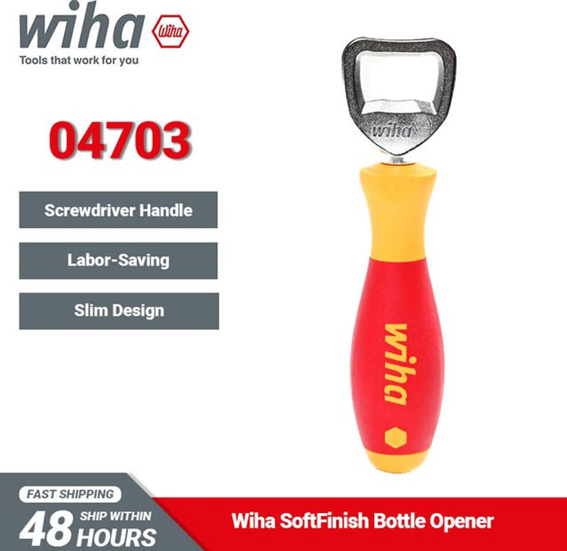 Wiha Flaschenöffner SoftFinish aus Edelstahl in Silber mit ergonomischem Griff - Bild 2
