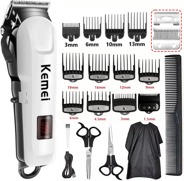 Kemei KM-809A Elektrischer Haartrimmer, Weiß, Herren - Bild 1