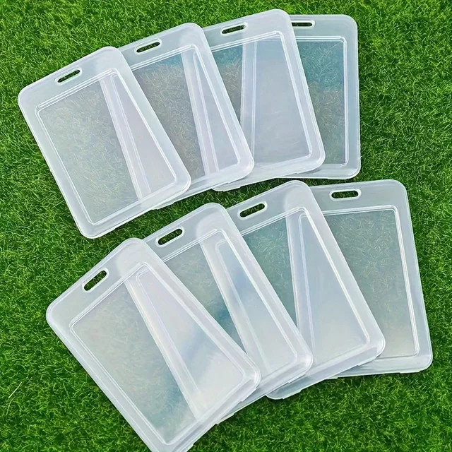 8 Stück transparente vertikale Ausweishalter aus Kunststoff für Zertifikate und Eintrittskarten - Bild 1
