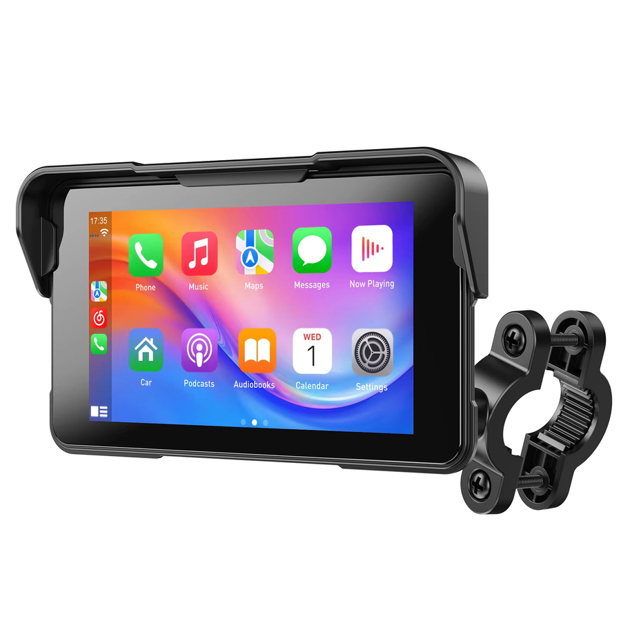 ESSGOO 5 Zoll tragbares Motorrad-Display mit kabellosem CarPlay und Android Auto, IP67 wasserdicht, GPS-Navigation und Bluetooth, Farbe: Schwarz - Bild 9