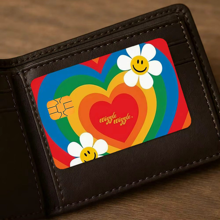 W-Wiggle-e Smile Bankkarten-Aufkleber in Multicolour, ultradünne Filmhautfolie für Debit- und Kreditkarten, lichtbeständig - Bild 4