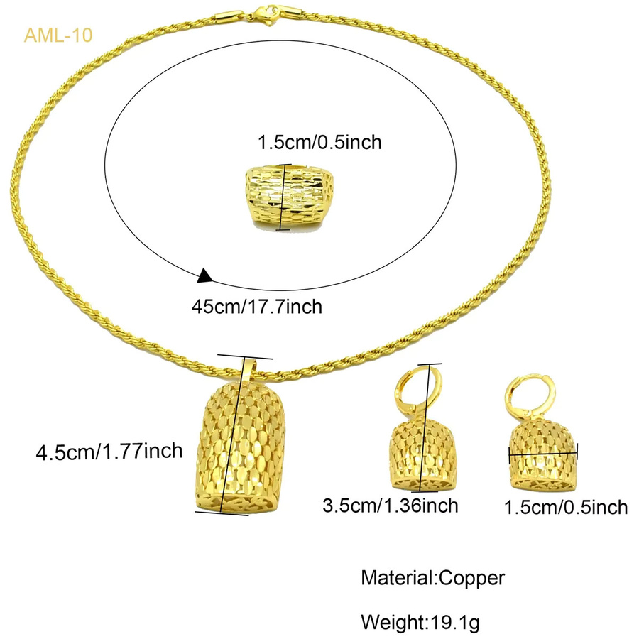 XUHUANG Halsketten-Set, Gold, Damen - Bild 4