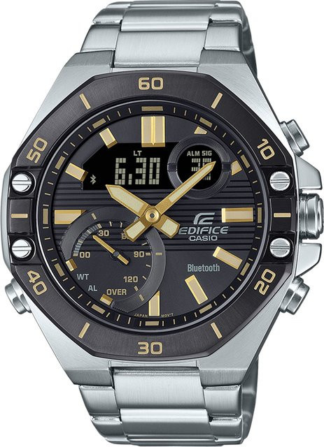 Casio Edifice Armbanduhr, Quarz, Edelstahl, Schwarz, 48 mm, Herren - Bild 1