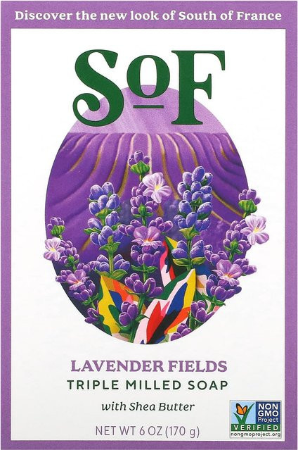 SoF Lavender Fields Seife mit Bio-Shea Butter, 170 g, Pink - Bild 1