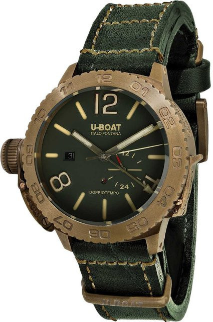 U-Boat Armbanduhr, Automatik, Bronze, Leder, Herren, 46mm, 10 ATM - Bild 1