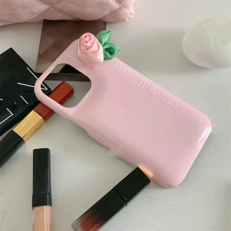 Handyhülle mit dreidimensionalem Blumenmuster in Pink für Apple iPhone 16 Pro Max, iPhone 15, 14, 13 und 12 - Bild 3
