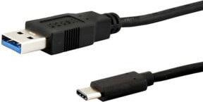 e+p Verbindungskabel USB 3.1 auf USB-C und USB-A, Schwarz, Länge: 1,5 m - Bild 1