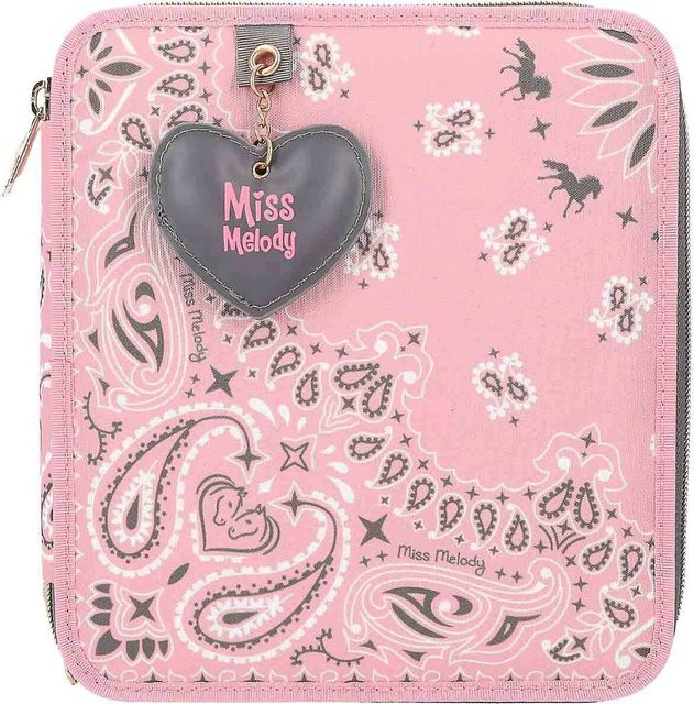 Depesche Miss Melody 2-Fach Federtasche Bandana in Pink, B: 20 cm, H: 18,7 cm, T: 5,5 cm - Bild 1