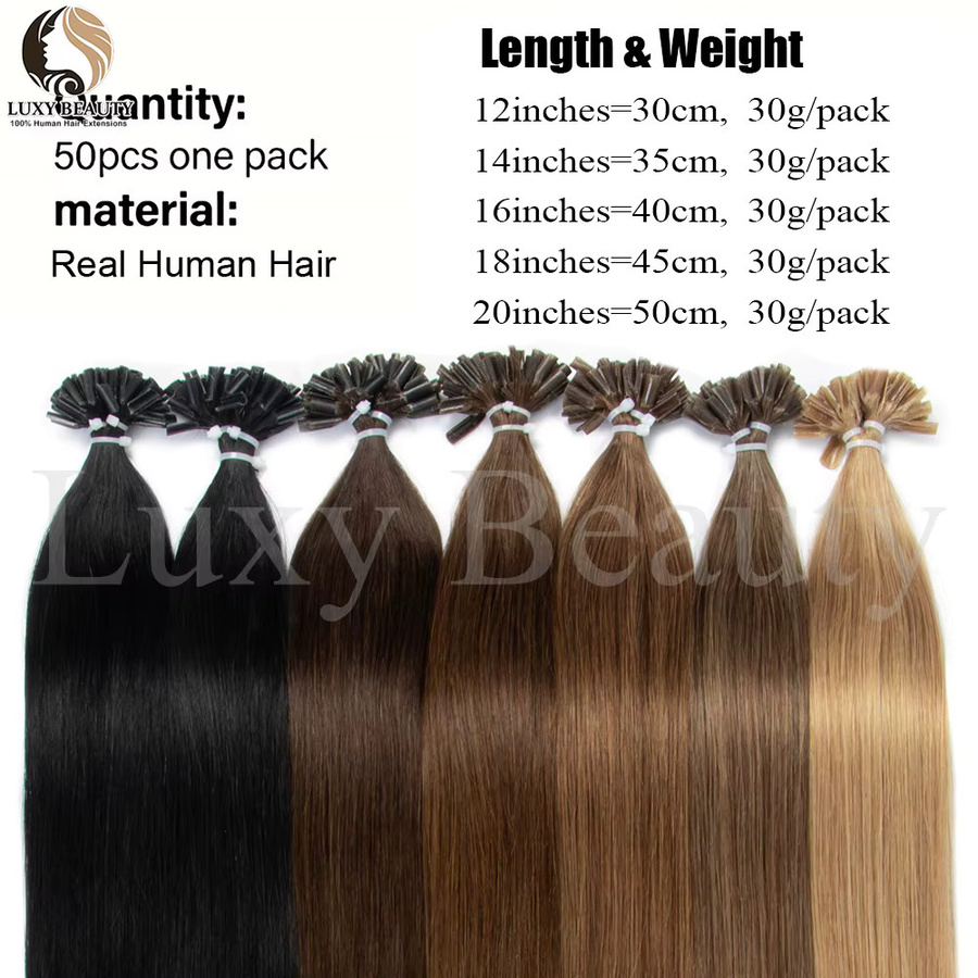 Luxy Beauty Echthaar-Extensions U-Tip Keratin, Honigblond, 50 Stück - Bild 4