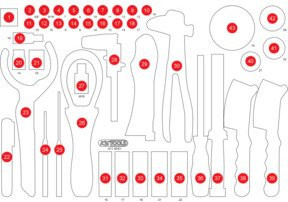 KS Tools Schaumstoffeinlage weiß für 811.0043 - Bild 1