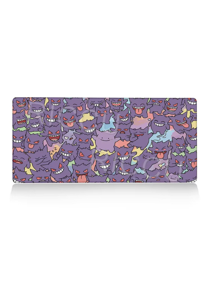 Potdemiel Mauspad XXL mit G-Gengar-Muster in Purple für Gaming und Büro - Bild 4