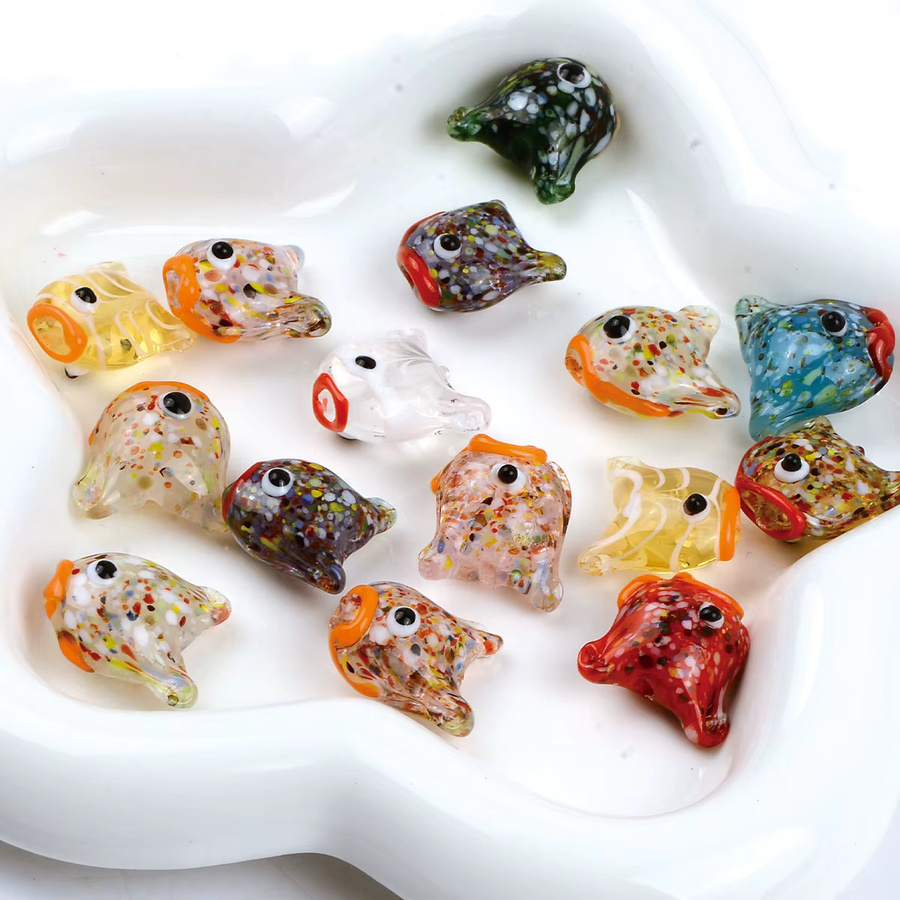 NASSBORO Glasierte Clownfisch Glas Perlen, DIY Schmuck Zubehör - Bild 2