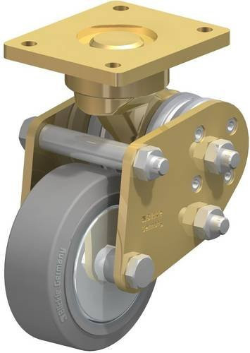 Blickle Bockrolle BPFE-ALEV 100K-SG-FA gefedert in Grau/Mehrfarbig mit 100mm Rad-Durchmesser und 200kg Tragfähigkeit - Bild 1